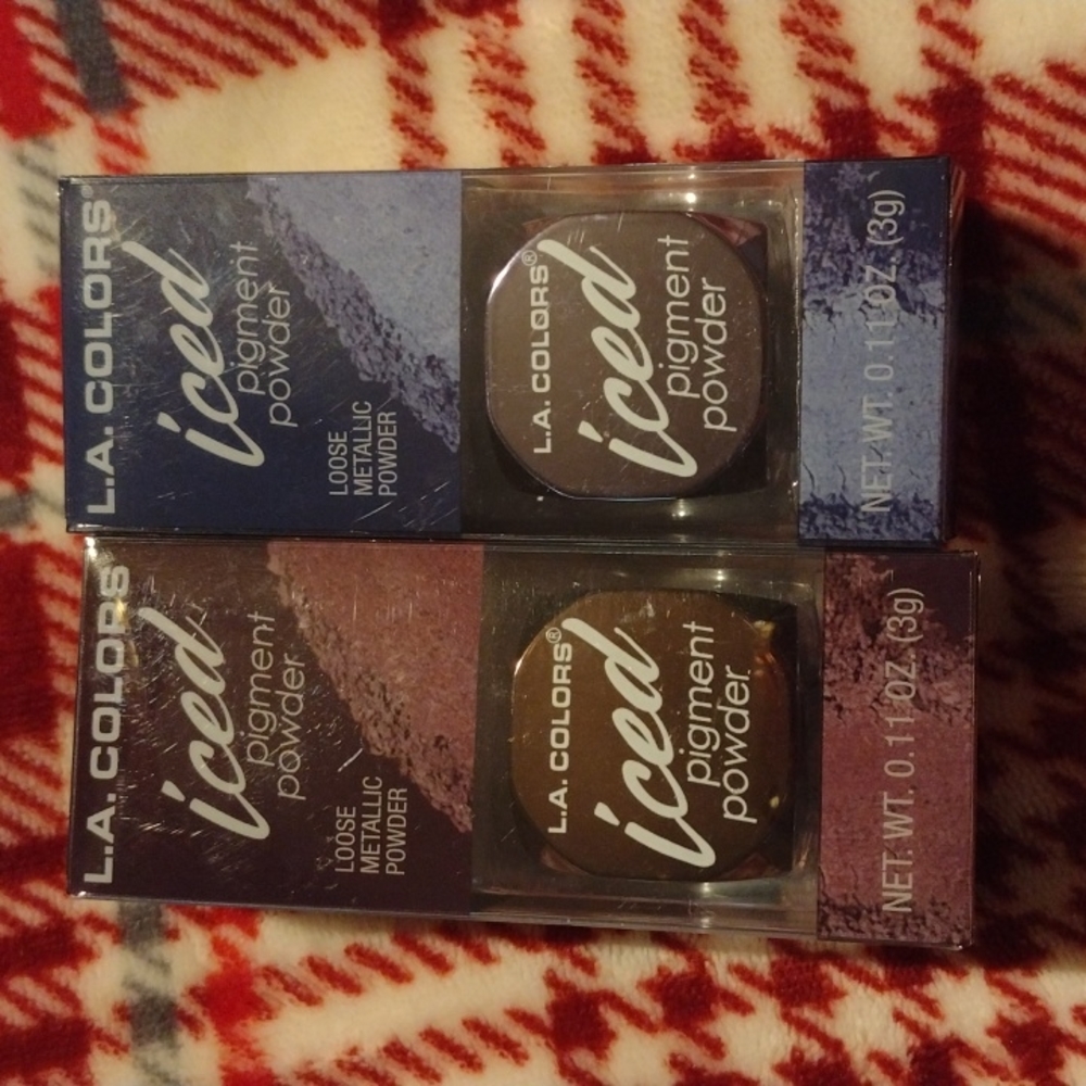 L.A. colors iced pigment powder combo